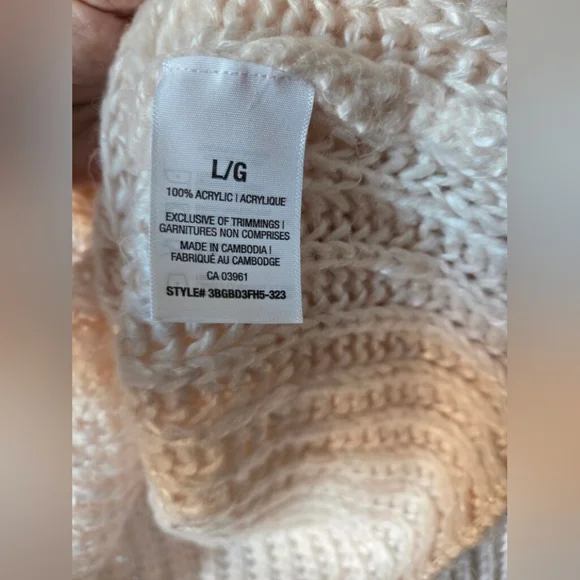 DH3 By Anthropologie Cozy Light Tea Pink Sweater - Picture 7 of 9